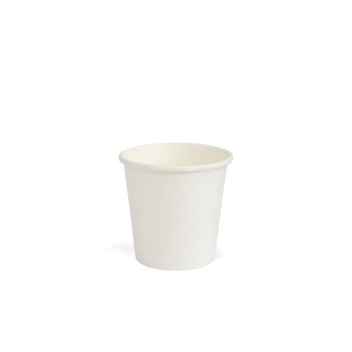 Witte koffiebeker (espresso), PLA coated 4oz / 120ml