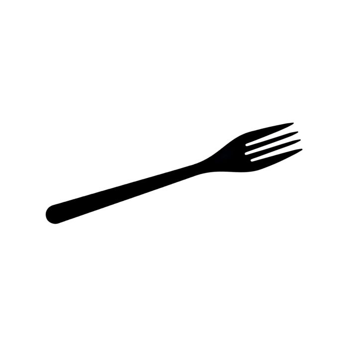 Herbruikbare vork Zwart