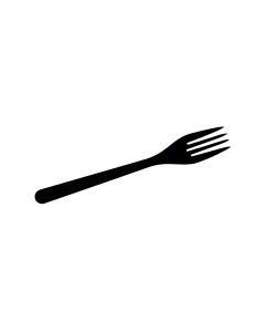 Herbruikbare vork Zwart
